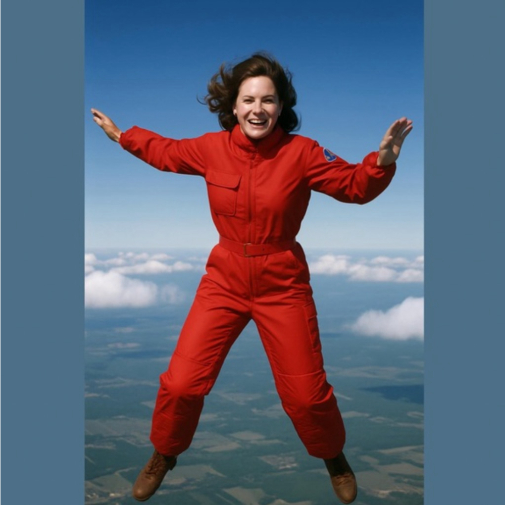 Vintage Images in Flight by Janis Hart Red Flight Suit/Ski Wear Size 12 (US S)